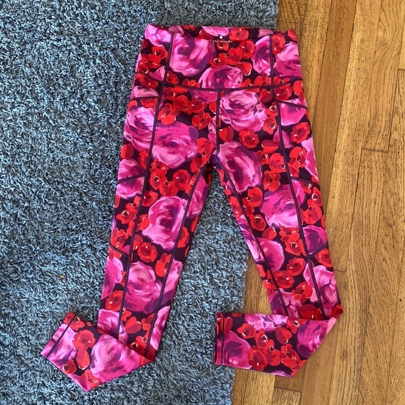 Kate Spade Electric Rose Print Leggings Size Small - Picture 4 of 14